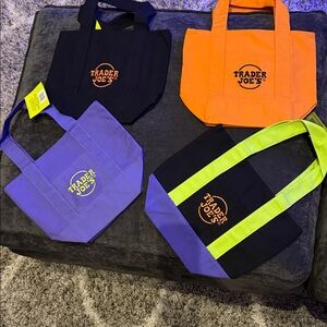 Tote Bag Set - Black, Orange, Purple, Green